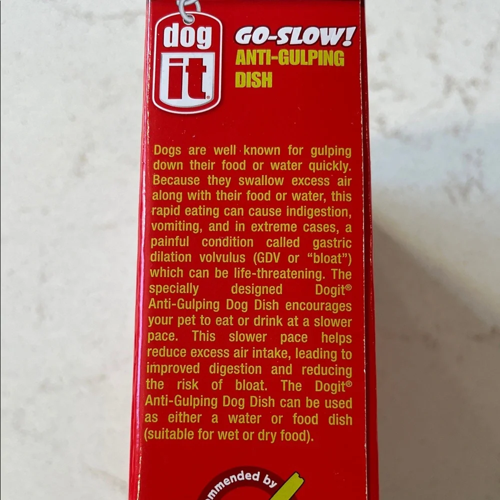 Go-Slow Anti-Gulp Dog Bowl - White
